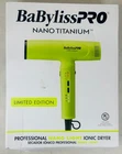 BaBylissPRO Nano Titanium Light Ionic High-Speed Dryer - Neon Yellow, BNTC9200NY