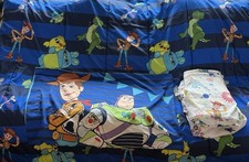 Disney Pixar Toy Story 4 Twin Comforter And Sheet Set Woody Buzz Rex Forky
