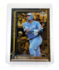 2025 Topps Chrome SP Salvador Perez Gold Gilded Kansas City Royals 73/99