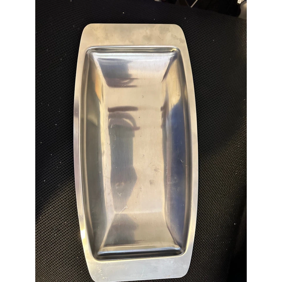 Vintage 8-8 Stainless Denmark Rectangular Tray Small Platter Serving Dish - Image 3 of 4