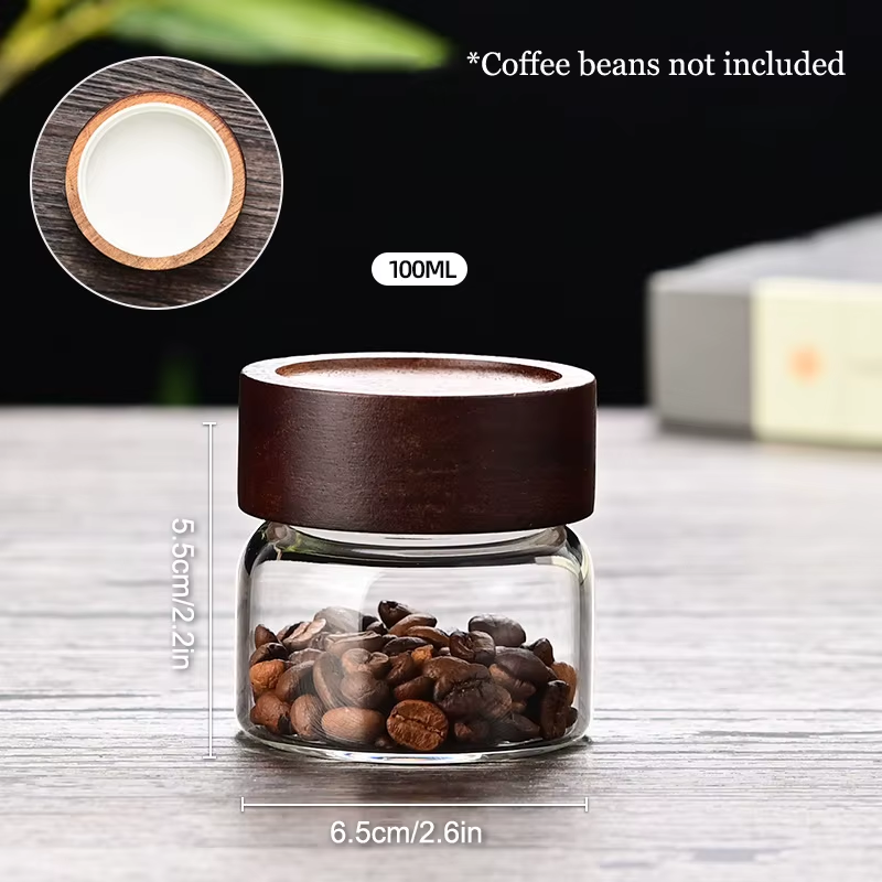 Coffee Beans Storage Container Tube Display Rack Tea Bottle Glass ...