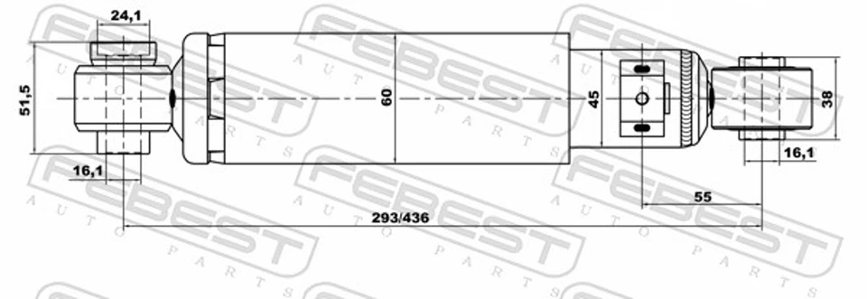 2x FEBEST Stoßdämpfer 12658283R für HYUNDAI SANTA FÉ 2 CM 1 SM 3 DM DMA SUV ix55 - Bild 2 von 4