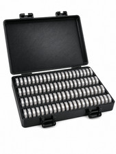 Estuche organizador de monedas de 1 oz 100x cápsula/200 sin caja de almacenamiento se adapta a rondas de plata