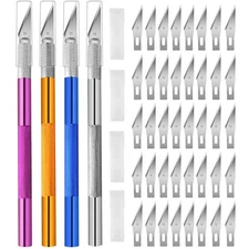 4PCS Exacto Knife, Hobby Knife Craft Knifes with 40PCS Spare Exacto Knife Bla...
