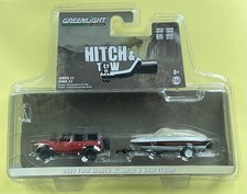 Greenlight 2021 Ford Bronco Wildtrak & Boat Trailer 1:64 Diecast LE