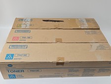 Konica Minolta TN213 Cyan Magenta Yellow genuine toner Bizhub C203 C253