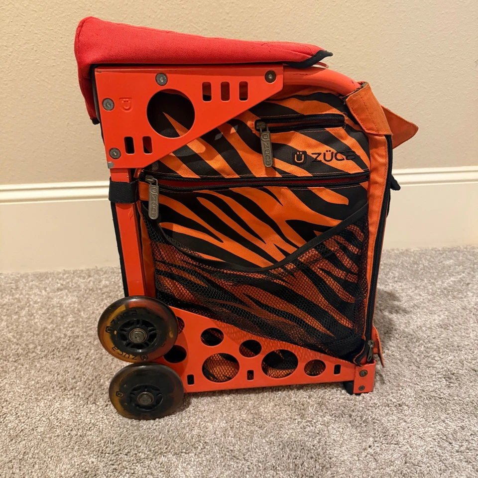 Marco de bolsa de coche deportivo Zuca naranja a rayas de tigre Foto 4 de 4