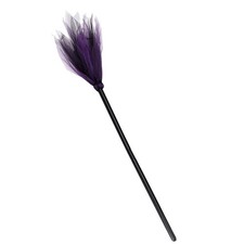 Halloween Witch Broomstick for Kids and Women, Compact Plastic and Mesh Design