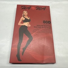 Ha Wa Black Pantyhose Tights Medium Control Top Opaque 80 Denier Slim Shaping