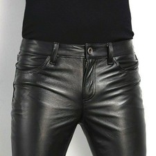 Handmade Men s Genuine Sheep Leather Party Pa...