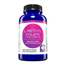 MD.Life 5-MTHF L-Methylfolate 7.5MG Active Folate 30 Capsules