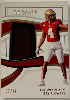 2023 Panini Immaculate Collegiate - Rookie Patch Zay Flowers /42 RPC-ZAF Ravens