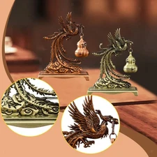 Phoenix Statue Hanging Incense Burner Tabletop Ornament for Tea House Office