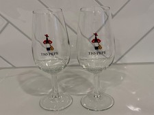 TIO PEPE Sherry Copita Glass Set/2 Cordial Gonzalez Byass Jerez Glasses Wine