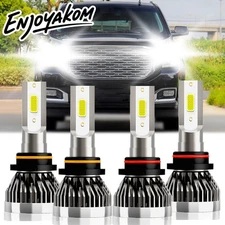 For GMC Yukon 1992-2006 Front LED Headlight Kit High Low Beam Bulb 6000K 4x
