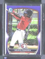 2023 Bowman Draft Welbyn Francisca Chrome Purple Refractor #BDC-62 #/250