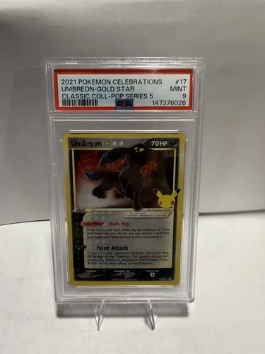 Pokemon Celebrations 25th Anniversary Gold Star Umbreon 17/17 PSA 9