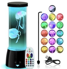 Jellyfish Lamp, Round LED Jelly Fish Aquarium Lamp with Color Changing