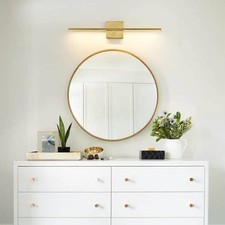 40 in. Gold Modern Dimmable LED Vanity Light 3cct With 180  Adjustable Wall Scon
