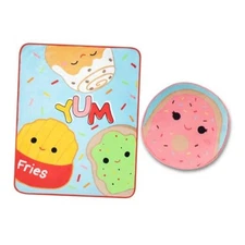  Bedding Super Soft Plush Decorative Pillow and 40 in x 50 in Squishmallows