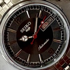 Seiko Overhauled Men's Watch Day-Date One-Touch Strap Automatic Movement Made In