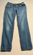 Jolt Jeans Womens Size 1 Blue Denim Low Rise Regular Straight Button Zip Pocket