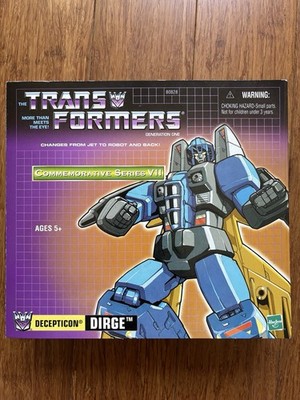 Transformers G1 Commemorative Series VII Decepticon Dirge Vtg 2003 Figure NEW