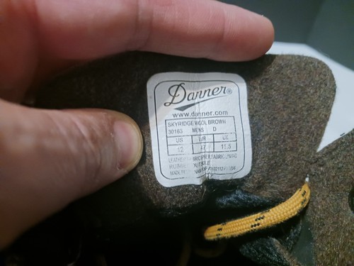 Danner Skyridge Wool Boots Mid Brown Mens Size 12 US D Waterproof Barely Used! - Picture 11 of 11