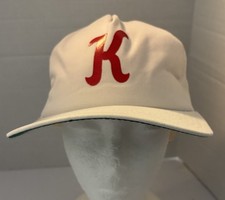 VINTAGE New Era White SnapBack Trucker Adjustable Hat Cap Dupont MADE in USA