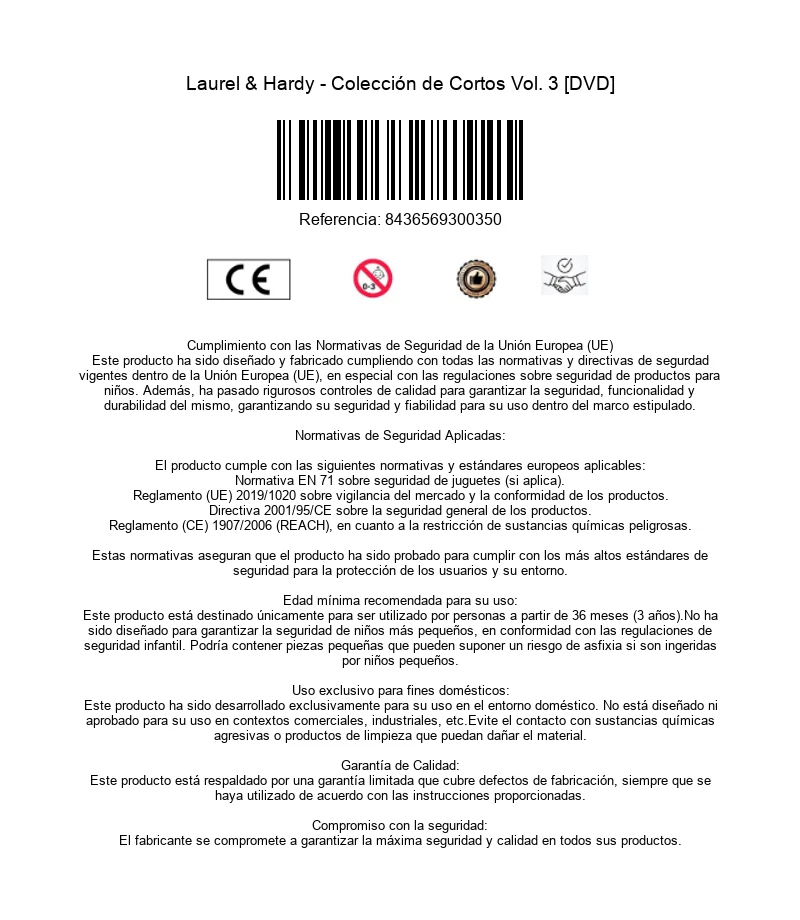 Laurel & Hardy - Colección de Cortos Vol. 3 [DVD] - Imagen 3 de 3