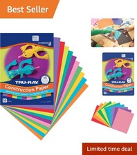 Versatile 50-Sheet Construction Paper Assortment - 10 Bright Colors, 9" x 12"
