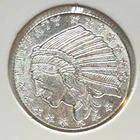 1/10th OUNCE Silver Round Golden State Mint Incuse Indian Design .999 Fine - #23