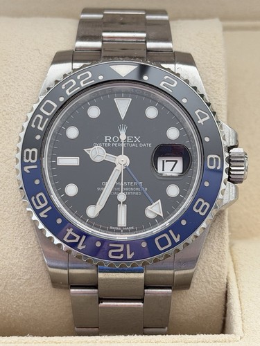 Rolex GMT-Master II “Batman” Steel Oyster Bracelet - Blue and Black Bezel 116710