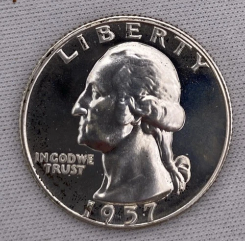 1957  Washington Silver Quarter KM# 164 90% Silver Pre-1965 US Coin Bullion