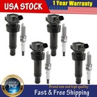 4 x Ignition Coil & Iridium Spark Plugs for Kia Soul Rio 1.6L L4 2012-2019