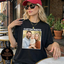 Personalized Photo Shirt Custom Picture Tee Your Image T-Shirt Family Photo Gift