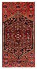Vintage Oriental Hand-Knotted Carpet 2'11" x 5'10" Traditional Wool Area Rug