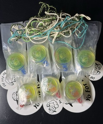 RARE Vintage Mini Yo-yo Keychain Lot (7) NOS Yomega Hyper Brain Stealth Fire 98 