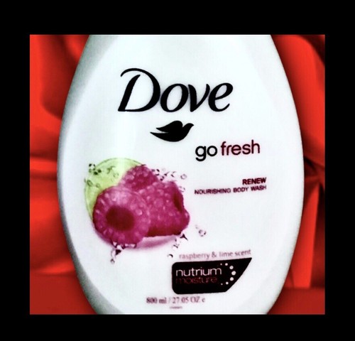 Dove Nourishing Body Wash JUMBO 800ml: Pump w Nutrium Moisture Raspberry & Lime - Picture 2 of 24