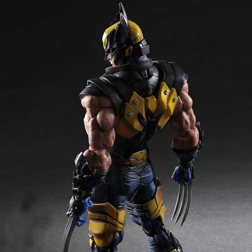 Marvel Universe Play Arts Kai Wolverine Variant Square Enix Action Figure Boxed - Picture 8 of 13