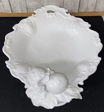 EXTRA Large I Borbone Italy Capodimonte Centerpiece Disply Bowl 16" SEE PICTURES