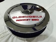 Oldsmobile Chrome Air Cleaner Washable RED Edelbrock Carburetor Rocket 350