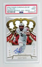 AJ Dillon 2020 Chronicles Draft Picks Crown Royale GOLD  /10 Rookie PSA 9 Auto