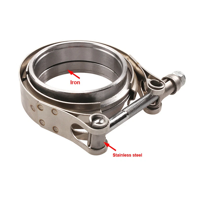 Комплект из 3-дюймового V-образного фланца и зажима штекерный/гнездовой с выхлопной трубой Ridge сталь X4 шт. - Изображение 3 из 4