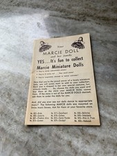 1950's MARCIE MINIATURE DOLL  HER FAMILY PICTURE CATALOG B W PHOTOS, VERY NICE