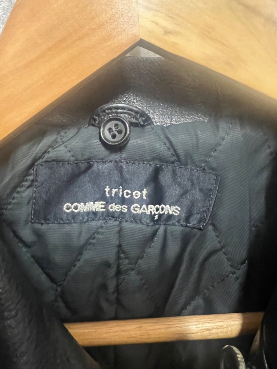 TRICOT COMME des GARCONS Leather Jacket Japan 1989 | eBay