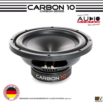 Subwoofer Audio System Carbon 10 25cm Tieftöner Lautsprecher 4 Ohm 250 WRMS 85dB