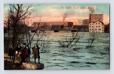 Postcard Iowa Cedar Rapids IA River Landscape 1910s Unposted Divided Back