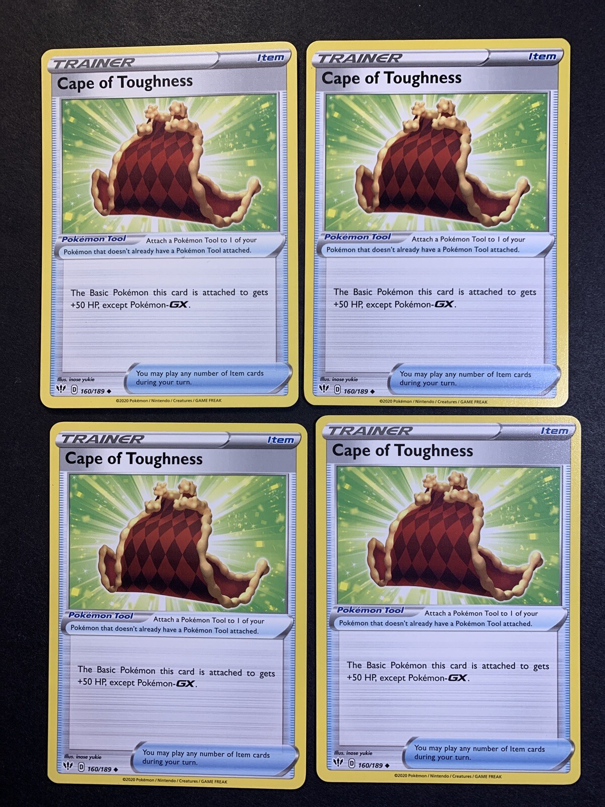 4x Cape Of Toughness 160 1 Trainer Playset Darkness Ablaze Pokemon Nm Mint Ebay