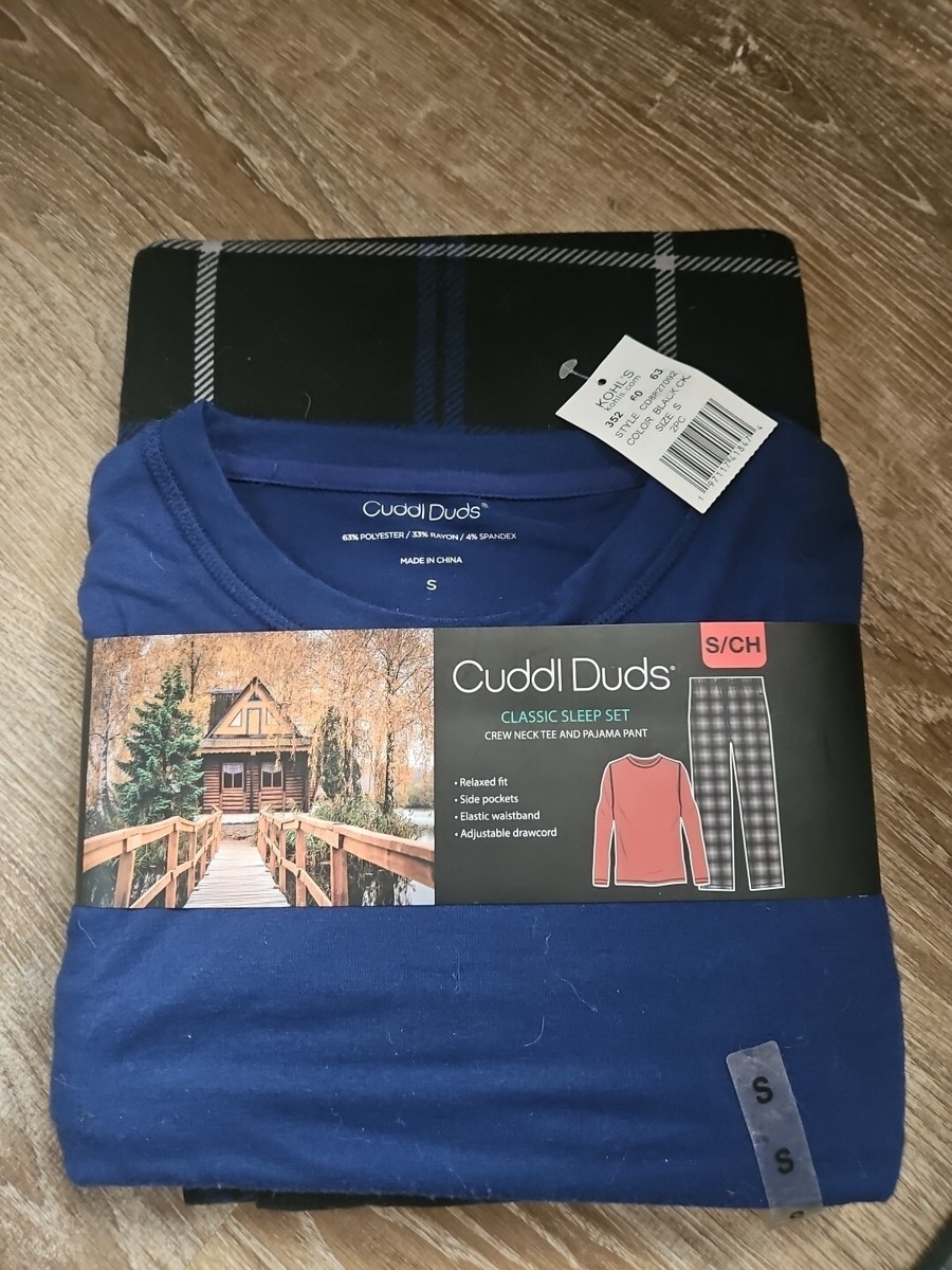 Cuddl Duds Classic Sleep Set Men's Size Small 2pc Swt NWT Relaxed